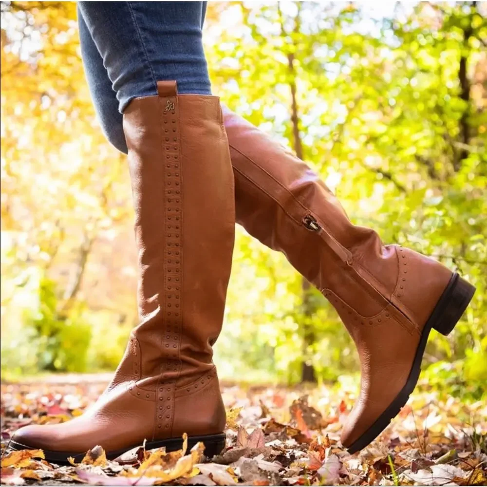 Sam Edelman Prina Riding Boot whiskey 6.5‎ NEW $150